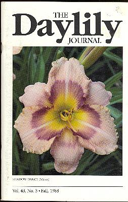Imagen del vendedor de The Daylily Journal : Vol. 43, no. 3 (Fall 1988) [It Happened in Houston; Art of Hybridizing; Say No to Pots; Dalily success begins with good soil; Daylilies by Durio; Preview Trail to Savannah; Hemerocallis Society of Australia; etc] a la venta por Joseph Valles - Books