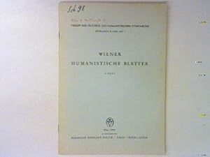 Bild des Verkufers fr Menanders Dyskolos. - in : Heft 2 - Wiener humanistische Bltter. Verein der Freunde des humanistischen Gymnasiums Mitteilungen II. Reihe, Heft 4; zum Verkauf von books4less (Versandantiquariat Petra Gros GmbH & Co. KG)