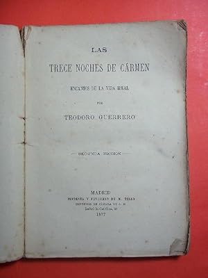 Bild des Verkufers fr Las Trece Noches de Carmen. Encantos de la Vida Real. zum Verkauf von Carmichael Alonso Libros