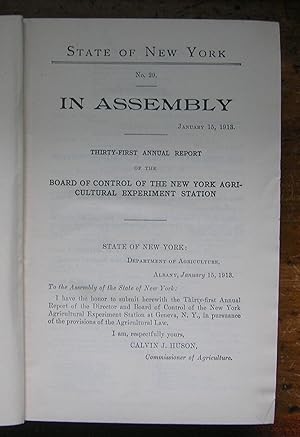 Thirty-first Annual Report of the New York Agricultural Experiment Station for the Year 1912É