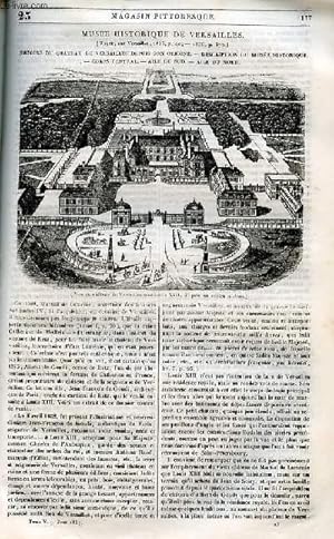 Bild des Verkufers fr LE MAGASIN PITTORESQUE - Livraison n023 - Muse historique de Versailles - Histoire du chteau - description du muse - ailes nord et sud. zum Verkauf von Le-Livre