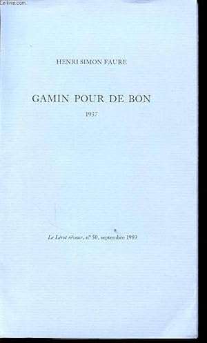 Seller image for GAMIN POUR DE BON 1937 for sale by Le-Livre