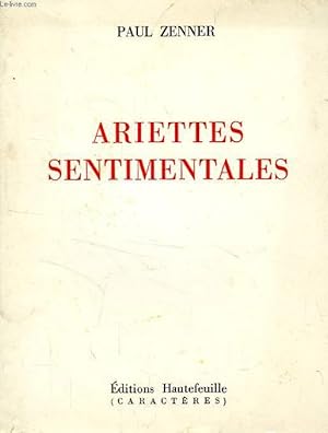 Seller image for ARIETTES SENTIMENTALES for sale by Le-Livre