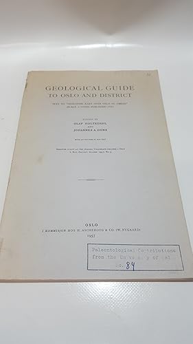 Imagen del vendedor de GEOLOGICAL GUIDE TO OSLO AND DISTRICT. a la venta por Cambridge Rare Books