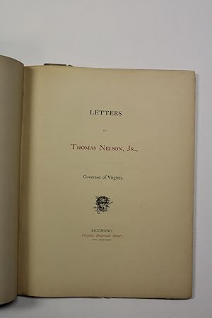 LETTERS OF.GOVERNOR OF VIRGINIA