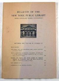 Bulletin of the New York Public Library. October 1958, Volume 62, Number 10