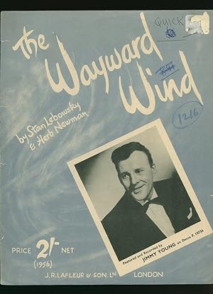 Bild des Verkufers fr The Wayward Wind [Vintage Piano Sheet Music] zum Verkauf von Little Stour Books PBFA Member