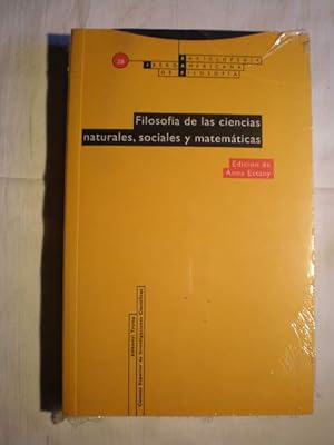 Bild des Verkufers fr Filosofa de las ciencias naturales, sociales y matemticas zum Verkauf von Librera Antonio Azorn