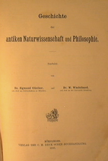 Geschichte der antiken Naturwissenschaft und Philosophie.