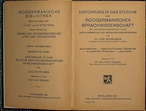 Einfuhrung in das Studium der indogermanischen Sprachwissenschaft, kit besonderer Berucksichtigun...