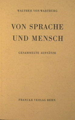 Von Sprache und mensch