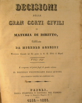 Decisioni delle Gran Corti Civili in materia di diritto