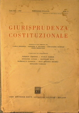 Giurisprudenza Costituzionale. Anno XIV 1969 Fasc.2