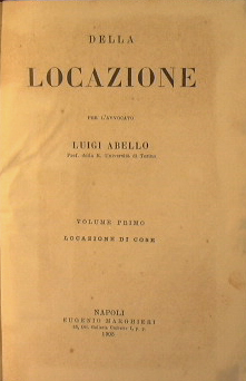 Della locazione Volume primo