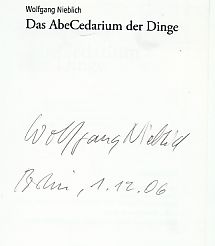Das AbeCedarium der Dinge. [Hrsg.: Axel Pohle. Übers.: Catharine J. Nicely.