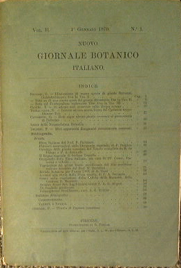 Nuovo Giornale Botanico Italiano Volume II numero 1