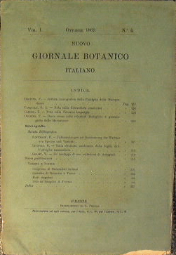 Nuovo Giornale Botanico Italiano. Volume I numero 4.