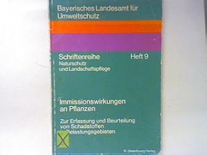 Bild des Verkufers fr Wirkungen von Luftverunreinigungen auf pflanzliche Indikatoren in Bayern. - in : Immissionswirkungen an Pflanzen : zur Erfassung und Beurteilung von Schadstoffen in Belastungsgebieten. Schriftenreihe Naturschutz und Landschaftspflege Heft 9; zum Verkauf von books4less (Versandantiquariat Petra Gros GmbH & Co. KG)