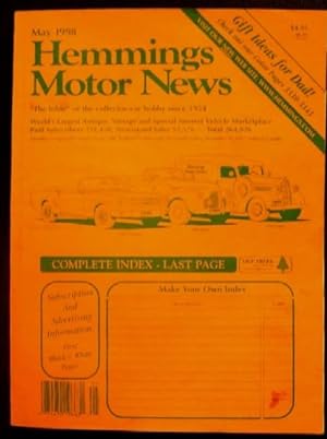 Bild des Verkufers fr Hemmings Motor News, May 1998 zum Verkauf von North American Rarities