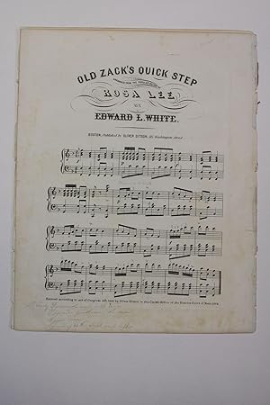 OLD ZACK'S QUICK STEP. ARRANGED FROM THE POPULAR MELODY OF ROSA LEE