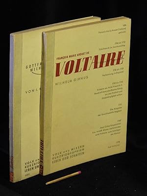 (Sammlung) 2x Kurzbiographien: Voltaire. Leibniz. - aus der Reihe: Volk und Wissen Kurzbiographie...