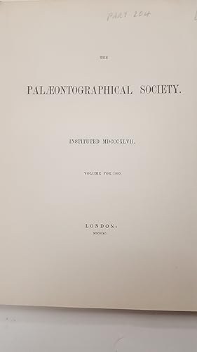 Bild des Verkufers fr A SUPPLEMENTARY MONOGRAPH OF THE CRETACEOUS ENTOMOSTRACA OF ENGLAND AND IRELAND. zum Verkauf von Cambridge Rare Books