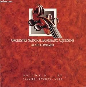 Image du vendeur pour ORCHESTRE NATIONAL BORDEAUX AQUITAINE - JANVIER, FEVRIER, MARS mis en vente par Le-Livre