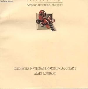 Bild des Verkufers fr ORCHESTRE NATIONAL BORDEAUX AQUITAINE - OCTOBRE, NOVEMBRE, DECEMBRE zum Verkauf von Le-Livre