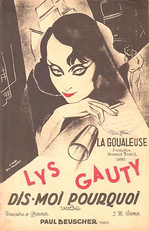 Seller image for Partition de "Dis-moi pourquoi", valse cre par Lys Gauty pour le film de Fernand Rivers "La Goualeuse" (1938) for sale by Bouquinerie "Rue du Bac"