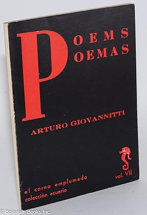 Imagen del vendedor de Poems/Poemas. Traduccin, Agust Bartra a la venta por Bolerium Books Inc.