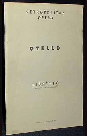 Otello: Lyric Drama in Four Acts; Music by Giuseppe Verdi [Libretto]