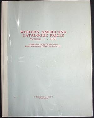 Western Americana Catalogue Prices, Volume 5--1992