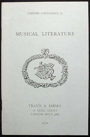 Musical Literature: London Catalogue 27