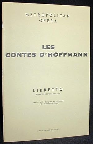 Immagine del venditore per Les Contes d'Hoffmann: Opera in Three Acts Prologue and Epilogue [Libretto] venduto da Classic Books and Ephemera, IOBA