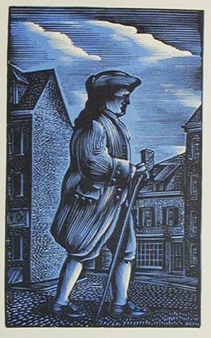 Benjamin Franklin: A Wood Engraving by John DePol with the Compliments of New York Club of Printi...