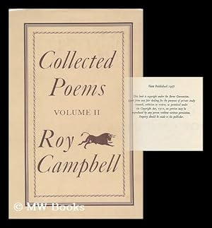 Seller image for The collected poems of Roy Campbell, volume 2 for sale by MW Books Ltd.