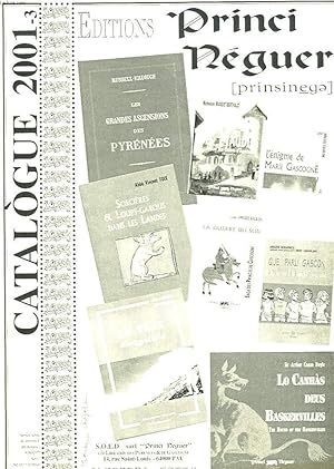 Bild des Verkufers fr CATALOGUE 2001, N3. EDITIONS PRINCI NEGUER zum Verkauf von Le-Livre