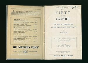 Seller image for Fifty of The Famous Music Composers; Their Lives and Portraits, With A Music Quiz for sale by Little Stour Books PBFA Member