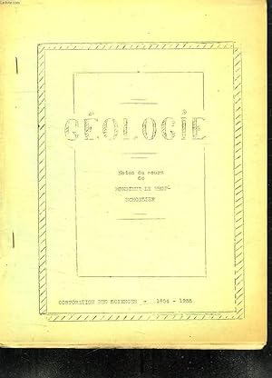 Bild des Verkufers fr 3 TOMES. GEOLOGIE. 1954 - 1955. zum Verkauf von Le-Livre