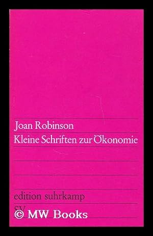 Seller image for Kleine Schriften zur Okonomie for sale by MW Books