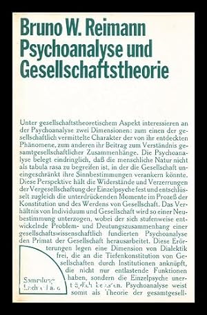Image du vendeur pour Psychoanalyse und Gesellschaftstheorie mis en vente par MW Books
