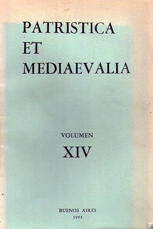 Imagen del vendedor de PATRISTICA ET MEDIAEVALIA. Volumen XIV. (Vol. 14) a la venta por Buenos Aires Libros