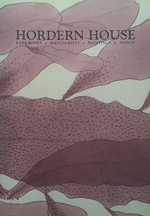 Hordern House Rare Books, Manuscripts, Paintings & Prints. 2000