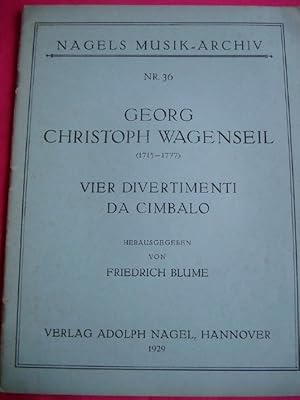 VIER DIVERTIMENTI DA CIMBALO (Herausgegeben Von Friedrich Blume)