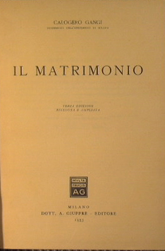 Imagen del vendedor de Il Matrimonio a la venta por Antica Libreria Srl