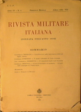 Rivista Militare Italiana. Anno IV n.4