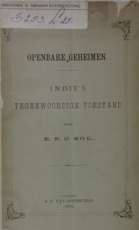 Bild des Verkufers fr Openbare geheimen. Indie's tegenwoordige toestand. zum Verkauf von Gert Jan Bestebreurtje Rare Books (ILAB)