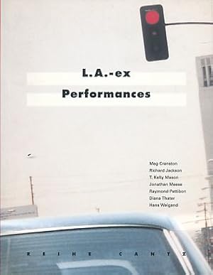 Bild des Verkufers fr L.A.-ex-Performances. Dokumentation der Veranstaltung L.A.-ex, einem Gemeinschaftsprojekt des Bayerischen Staatsschauspiels. Marstall und des Museums Villa Stuck, Mnchen, April bis Juni 2000. Reihe Cantz. zum Verkauf von Fundus-Online GbR Borkert Schwarz Zerfa