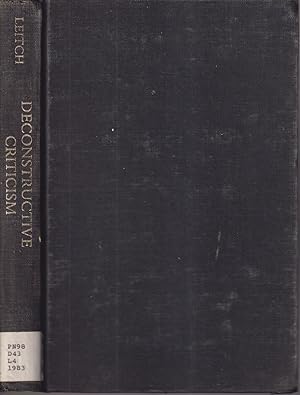 Immagine del venditore per Deconstructive Criticism: An Advanced Introduction venduto da Jonathan Grobe Books