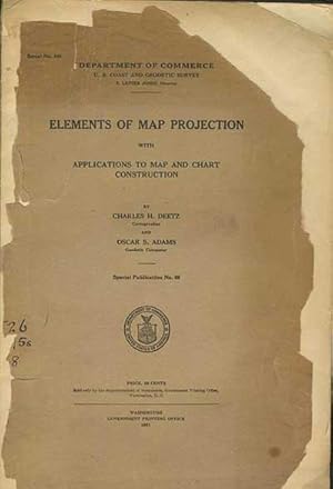 Bild des Verkufers fr ELEMENTS OF MAP PROJECTION with Applications to map and chart construction: Special Publication No. 68 zum Verkauf von OLD WORKING BOOKS & Bindery (Est. 1994)